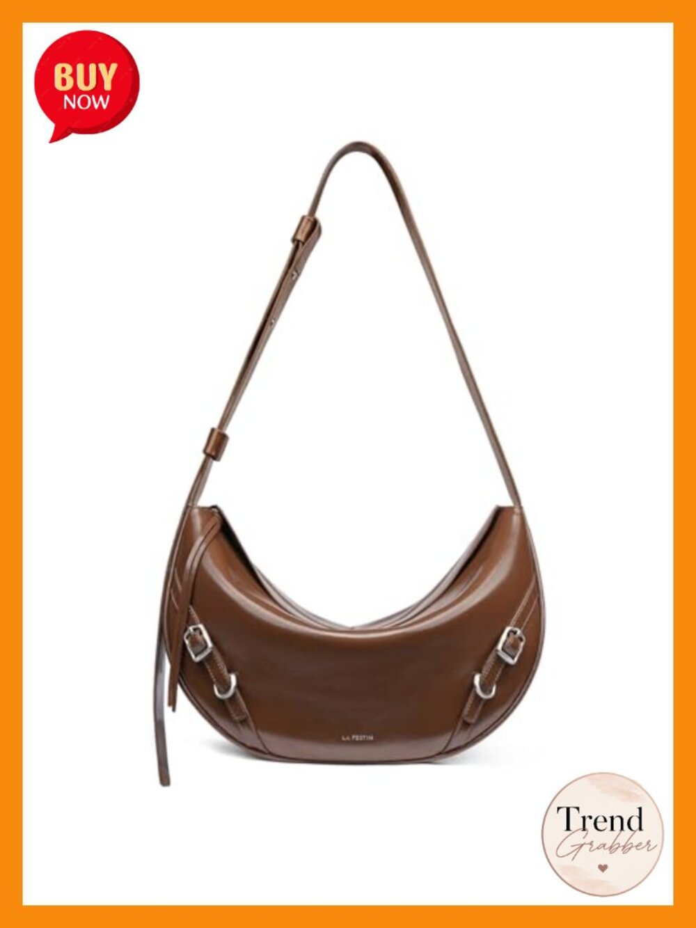 Genuine Leather Hobo Bag Crossbody Purse with Adjustable Strap